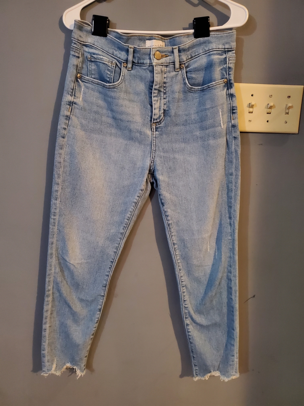 LOFT Light Blue High-Rise Cropped Jeans